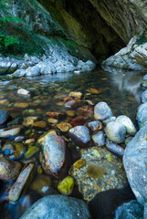 Fototapeta na wymiar Nalon river, Cueva Deboyu, Campo de Caso, Redes Natural Park, Caso Council, Asturias, Spain, Europe