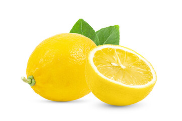 Naklejka na ściany i meble lemon on white background