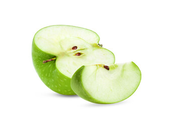 green apple on a white background