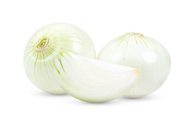 Obraz na płótnie Canvas onions on white background