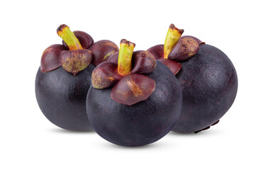 Mangosteen on white background