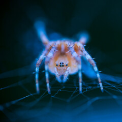 Spider, Cueva Deboyu, Campo de Caso, Redes Natural Park, Caso Council, Asturias, Spain, Europe