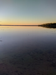 sea with sunset lighting in the summer