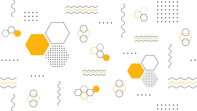 Abstract vector geometric pattern, background design in memphis style, for web design, business card, invitation, poster, cover.