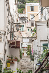 Fototapeta na wymiar Characteristic alley in Amalfi Italy in the Amalfi coast, Italy, Europe, Campania