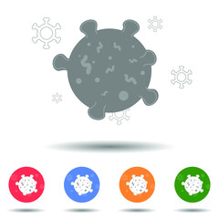 Big coronavirus vector icon with isolated background