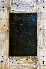 Empty frame on the blue background