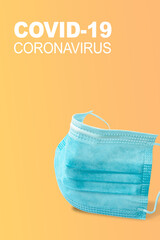 Face mask with color background to covid19