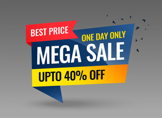 mega sale promotional banner template design