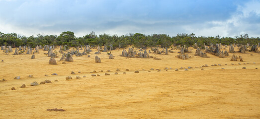 Impression from the beautiful Pinnacles Desert in the Nambung National Park close to Cervantes, Western Australia