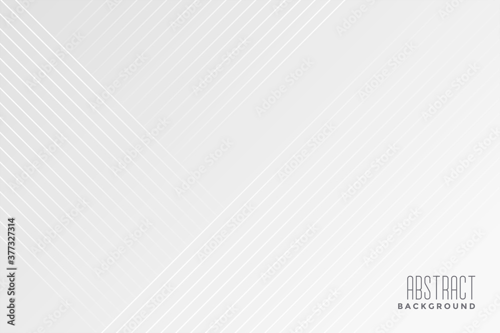 Wall mural white background with diagonal lines design