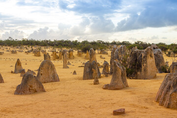 Impression from the beautiful Pinnacles Desert in the Nambung National Park close to Cervantes, Western Australia