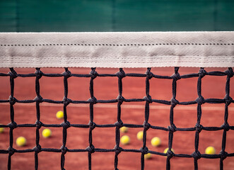 Tennisballs on the tennis court