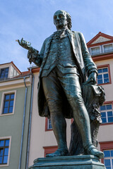 Weimar, Thuringia, Germany: monument to the german poet and editor Christoph Martin Weiland
