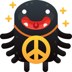 Peace hippie funny cute monster