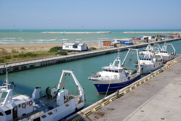 Pescara - Abruzzo - Boats moored in the canal port