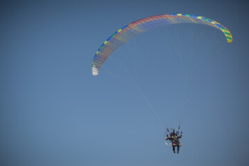 paragliding in the sky