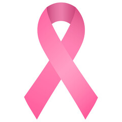 Pink ribbon symbol of the organizations supporting the program for the fight against breast cancer.