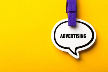 Close Up Shot Of Advertising Concept