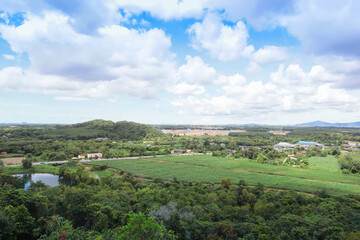Top view of the the rayong city  in Thailand