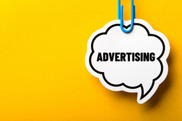 Close Up Shot Of Advertising Concept