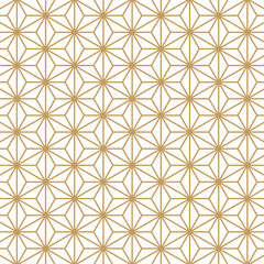 麻の葉模様　茶色　