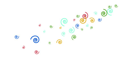 Festive Background with Colorful spirals. Trendy Pattern for Postcard, Print, Banner or Poster. Pretty spirals For Party Decoration, Wedding, Birthday or Anniversary Invitation. Vector
