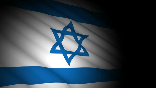 israel flag blowing in wind