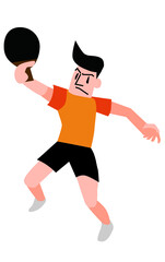 卓球選手バックハンドフォーム