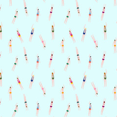 Swimmers in the pool