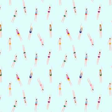 Swimmers in the pool