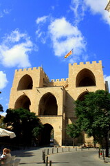 Fototapeta premium Beautiful landmarks, streets, squares, towers and buildings from Valencia, Spain.