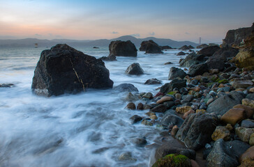 Seascape of Pacific ocean