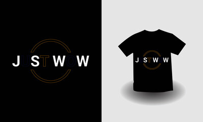 Just wow typography t-shirt design 
