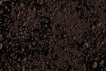 Dark chocolate crumbly texture.