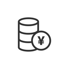Paying server icon. Database symbol modern, simple, vector, icon for website design, mobile app, ui. Vector Illustration