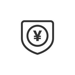 Japanese Yen icon. Cash symbol modern, simple, vector, icon for website design, mobile app, ui. Vector Illustration