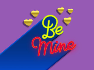 Text mit goldene Herzen.