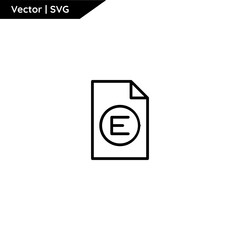 Fototapeta premium Document education icon with outline style. Minimalist and elegant icon. Vector. Graphic.
