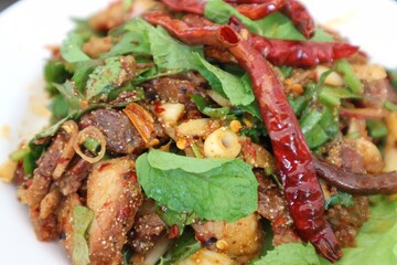 fried pork with rice