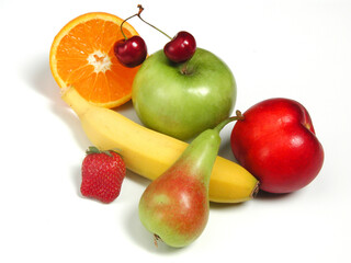 Fresh fruit isolated on a white background