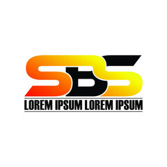 SBS letter monogram logo design vector