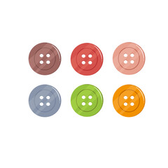 set of multi-colored buttons. green, red, blue, orange, brown