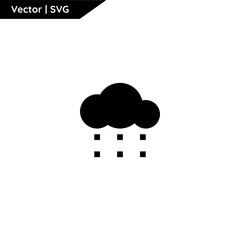 Weather icon with glyph style. Minimalist and elegant. Pure black and vector.