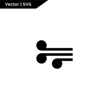 Weather icon with glyph style. Minimalist and elegant. Pure black and vector.