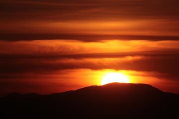 coucher de soleil au Pic Sailfort