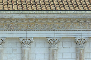 Détail Maison carrée, Nîmes.