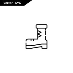 Firefighter equipment icon with cute outline style. Minimalist and elegant. Pure vector.