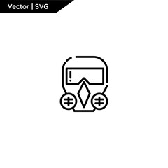 Firefighter equipment icon with cute outline style. Minimalist and elegant. Pure vector.