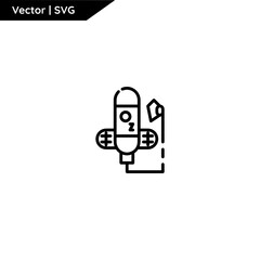 Firefighter equipment icon with cute outline style. Minimalist and elegant. Pure vector.